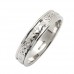 White Gold Wedding Ring - Corrib Claddagh - Narrow Rim Irish Wedding Rings